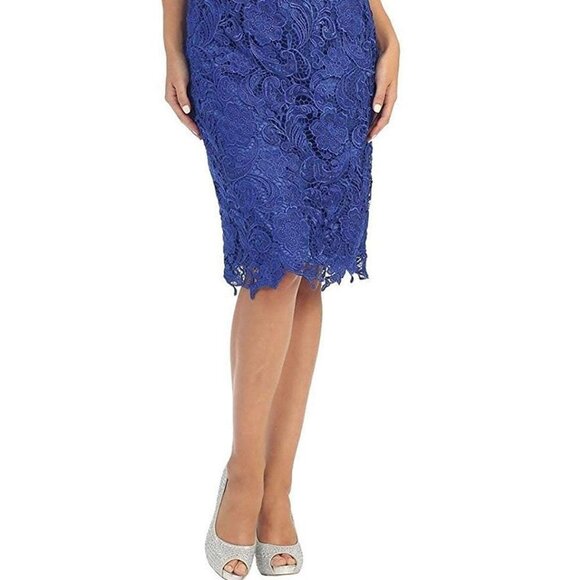 NWT May Queen MQ110 Cocktail Dress Perrywinkle in size L - Picture 2 of 5